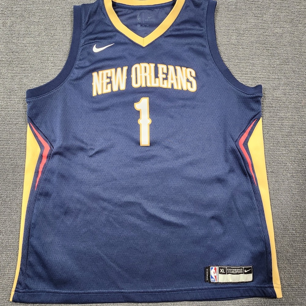 Nike Basketball Jersey Youth XL Blue New Orleans Zion Williamson #1 Swingman NBA